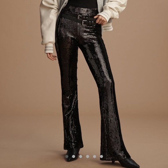 Anthropologie NWT Sz SM lined sequin leggings/pants; sold out, top rated @anthro - Picture 3 of 16